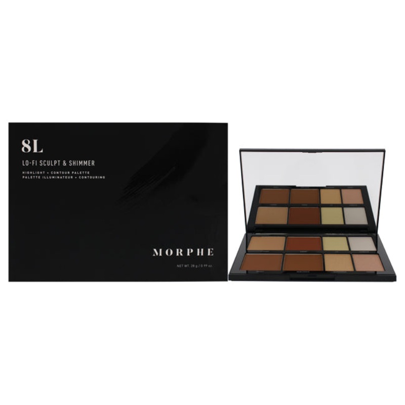 Morphe 8L Lo-Fi Sculpt and Shimmer Palette by Morphe for Women - 0.99 oz Makeup