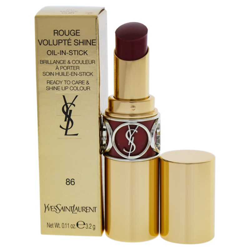 Yves Saint Laurent Rouge Volupte Shine Oil-In-Stick Lipstick - 86 Mauve Cuir by Yves Saint Laurent for Women - 0.11 oz Lipstick