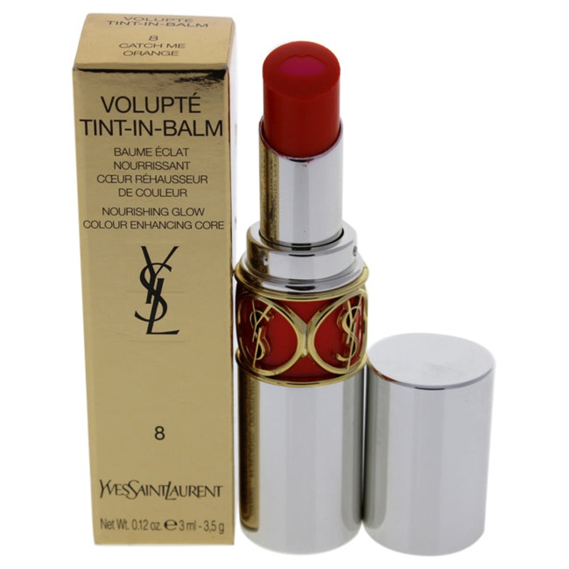 Yves Saint Laurent Volupte Tint-In-Balm - 8 Catch Me Orange by Yves Saint Laurent for Women - 0.12 oz Lipstick