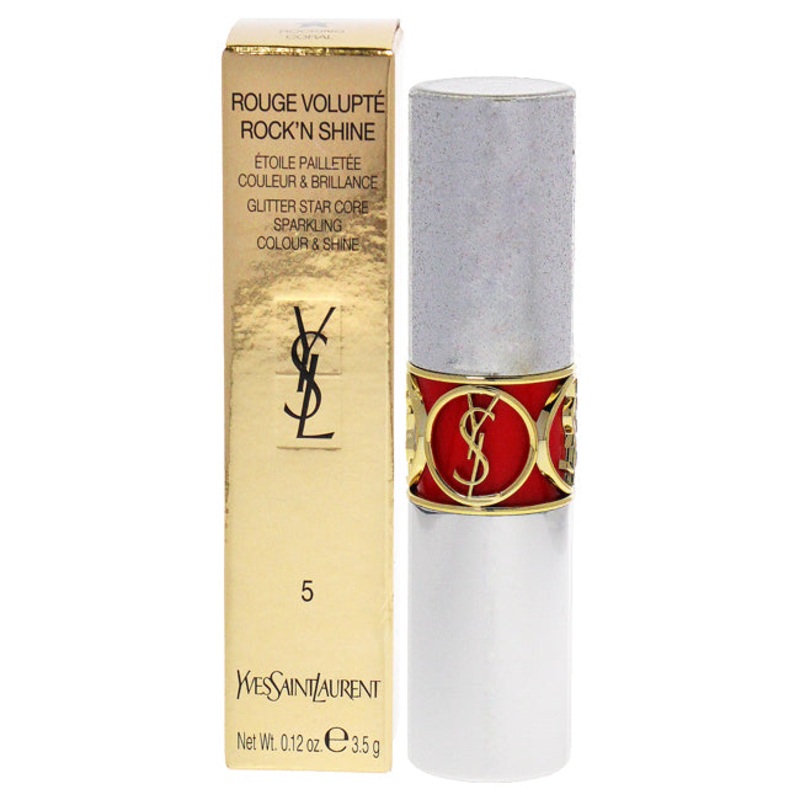 Yves Saint Laurent Rouge Volupte RockN Shine Lipstick - 05 Rocking Coral by Yves Saint Laurent for Women - 0.12 oz Lipstick