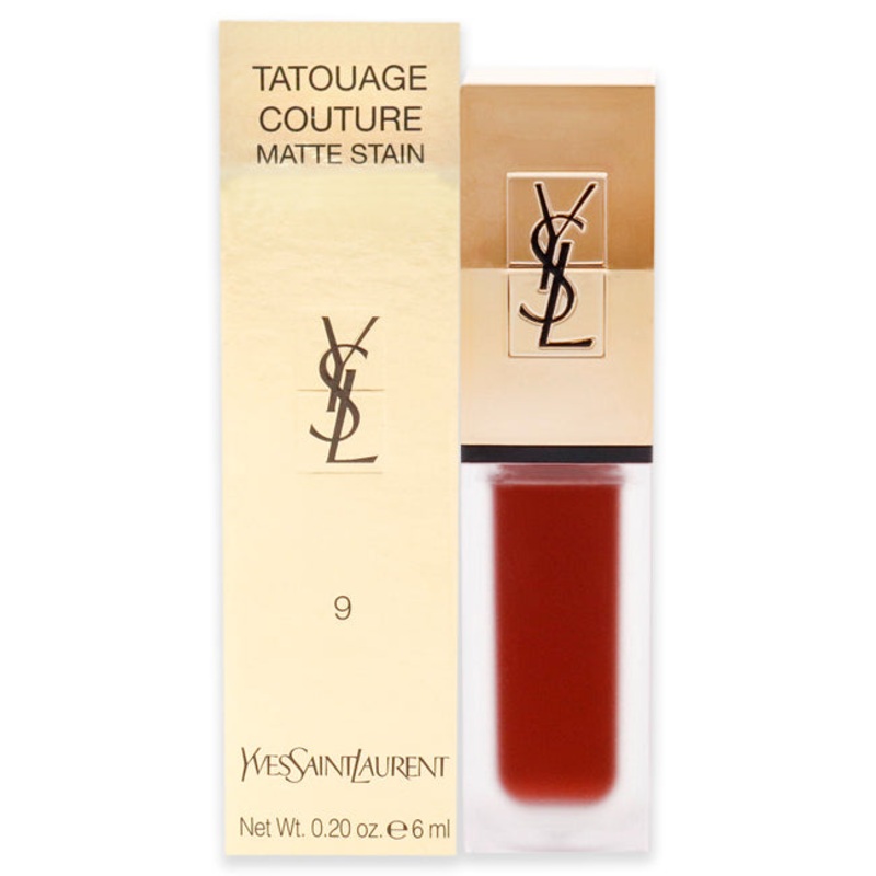 Yves Saint Laurent Tatouage Couture Liquid Matte Lip Stain - 09 Grenat No Rules by Yves Saint Laurent for Women - 0.2 oz Lip Gloss