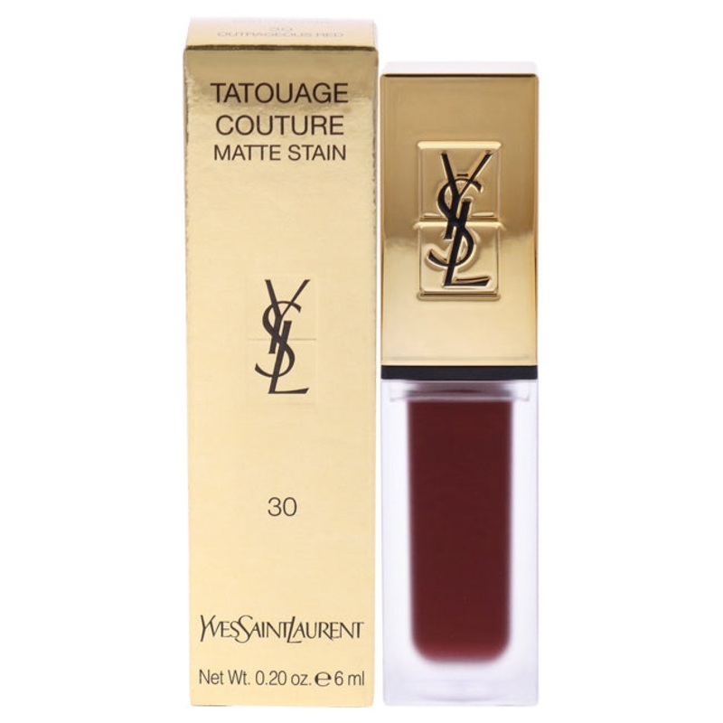Yves Saint Laurent Tatouage Couture Liquid Matte Lip Stain - 30 Outrageous Red by Yves Saint Laurent for Women - 0.2 oz Lip Gloss