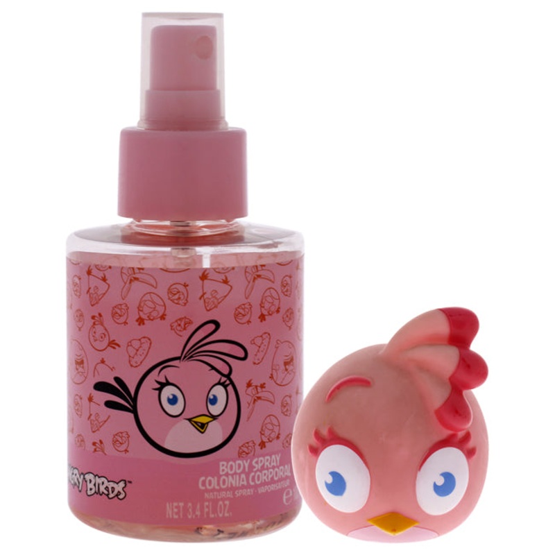 Angry Birds Angry Birds Pink by Angry Birds for Unisex - 2 Pc Gift Set 3.4oz Cologne Spray, Coin Bank