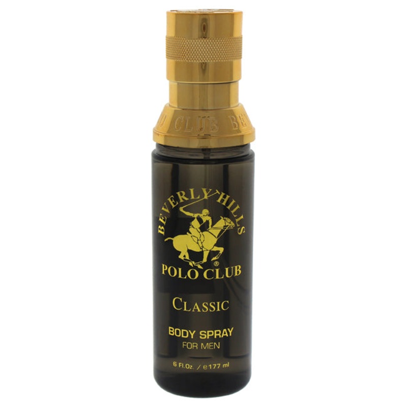 Beverly Hills Polo Club Classic Body Spray by Beverly Hills for Men - 6 oz Body Spray