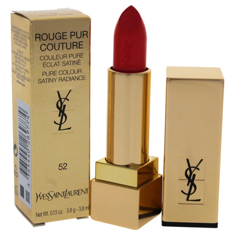 Yves Saint Laurent Rouge Pur Couture Pure Colour Satiny Radiance Lipstick - 52 Rouge Rose by Yves Saint Laurent for Women - 0.13 oz Lipstick