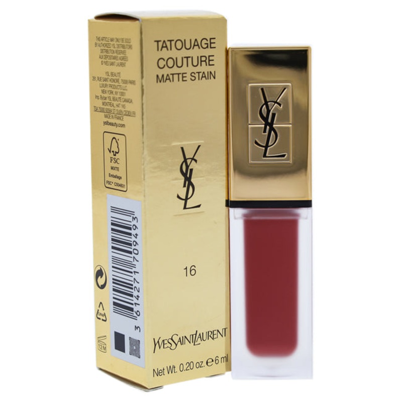 Yves Saint Laurent Tatouage Couture Liquid Matte Lip Stain - 16 Nude Emblem by Yves Saint Laurent for Women - 0.2 oz Lip Gloss
