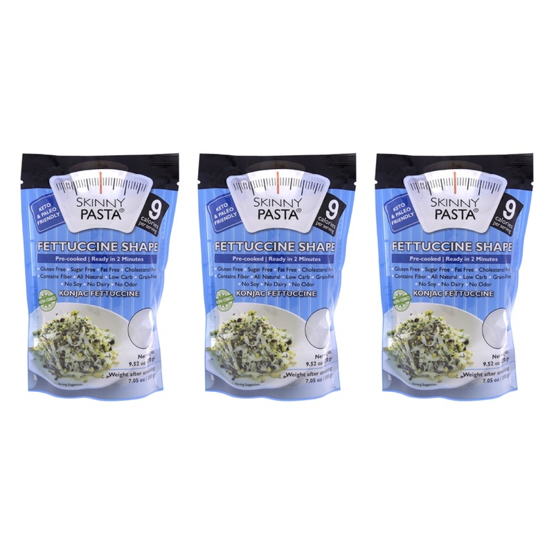 Skinny Pasta Fettuccine Shape by Skinny Pasta - 9.52 oz Noodles - Pack of 3