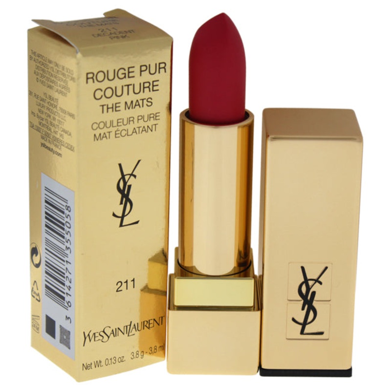 Yves Saint Laurent Rouge Pur Couture The Mats -211 Decadent Pink by Yves Saint Laurent for Women - 0.13 oz Lipstick