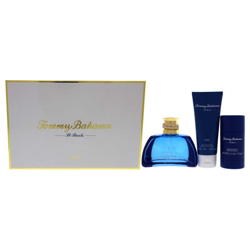 Tommy Bahama Set Sail St Barts by Tommy Bahama for Men - 3 Pc Gift Set 3.4oz EDC Spray, 3.4oz After Shave Balm, 2.5oz Deodorant Stick