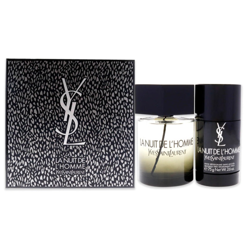 Yves Saint Laurent La Nuit De LHomme by Yves Saint Laurent for Men - 2 Pc Gift Set 3.3oz EDT Spray, 2.6oz Deodorant Stick