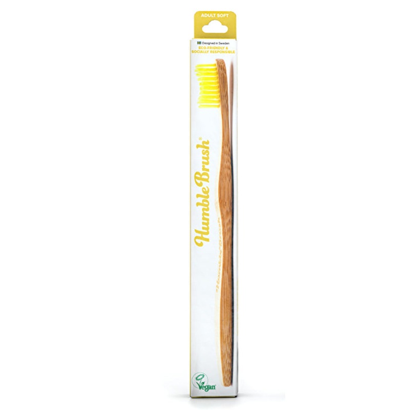 The Humble Co. Toothbrush Bamboo Adult Soft Yellow