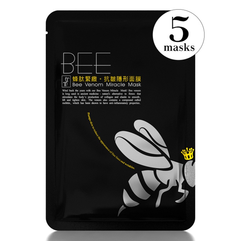 Timeless Truth TT Bee Venom Miracle Facial Sheet Mask (Value Pack of 5 Masks) 5 Masks