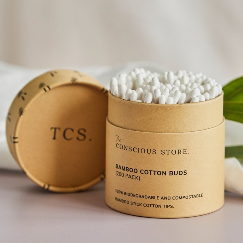 The Conscious Store Cotton Bamboo Earbuds 200 buds