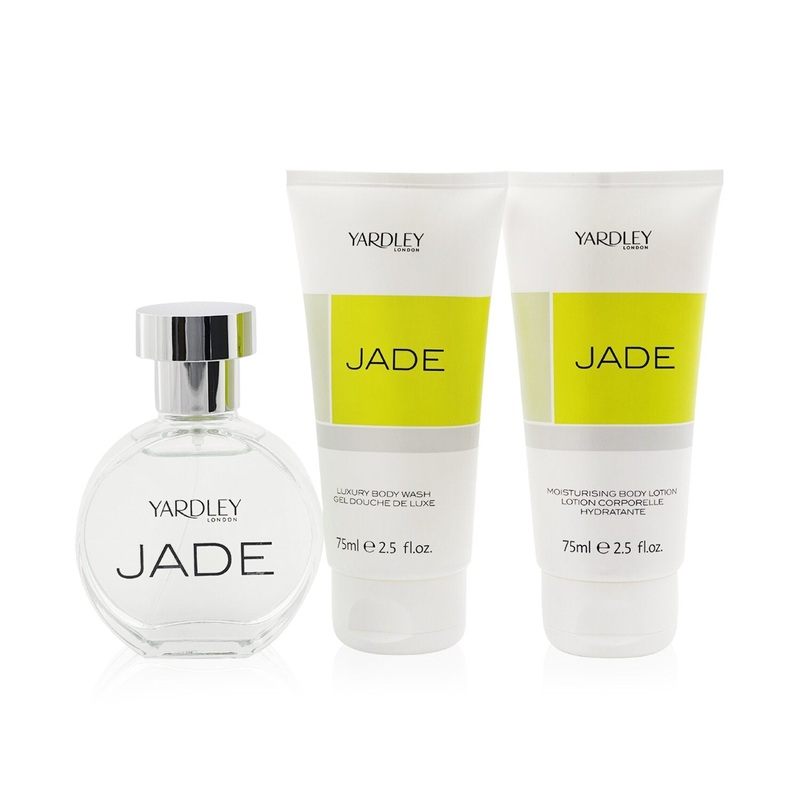 Yardley London Jade Coffret: Eau De Toilette Spray 50ml/1.7oz + Luxury Body Wash 75ml/2.5oz + Moisturising Body Lotion 75ml/2.5oz (Unboxed)  3pcs