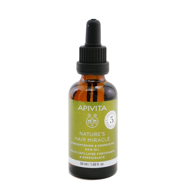 Apivita Nature's Hair Miracle Strengthening & Energizing Hair Oil with Propolis (Box Slightly Damaged)  50ml/1.69oz