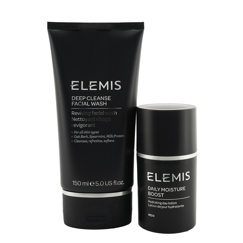 Elemis His (or Her) Essential Duo: Deep Cleanse Facial Wash 150ml + Daily Moisture Boost 50ml  2pcs
